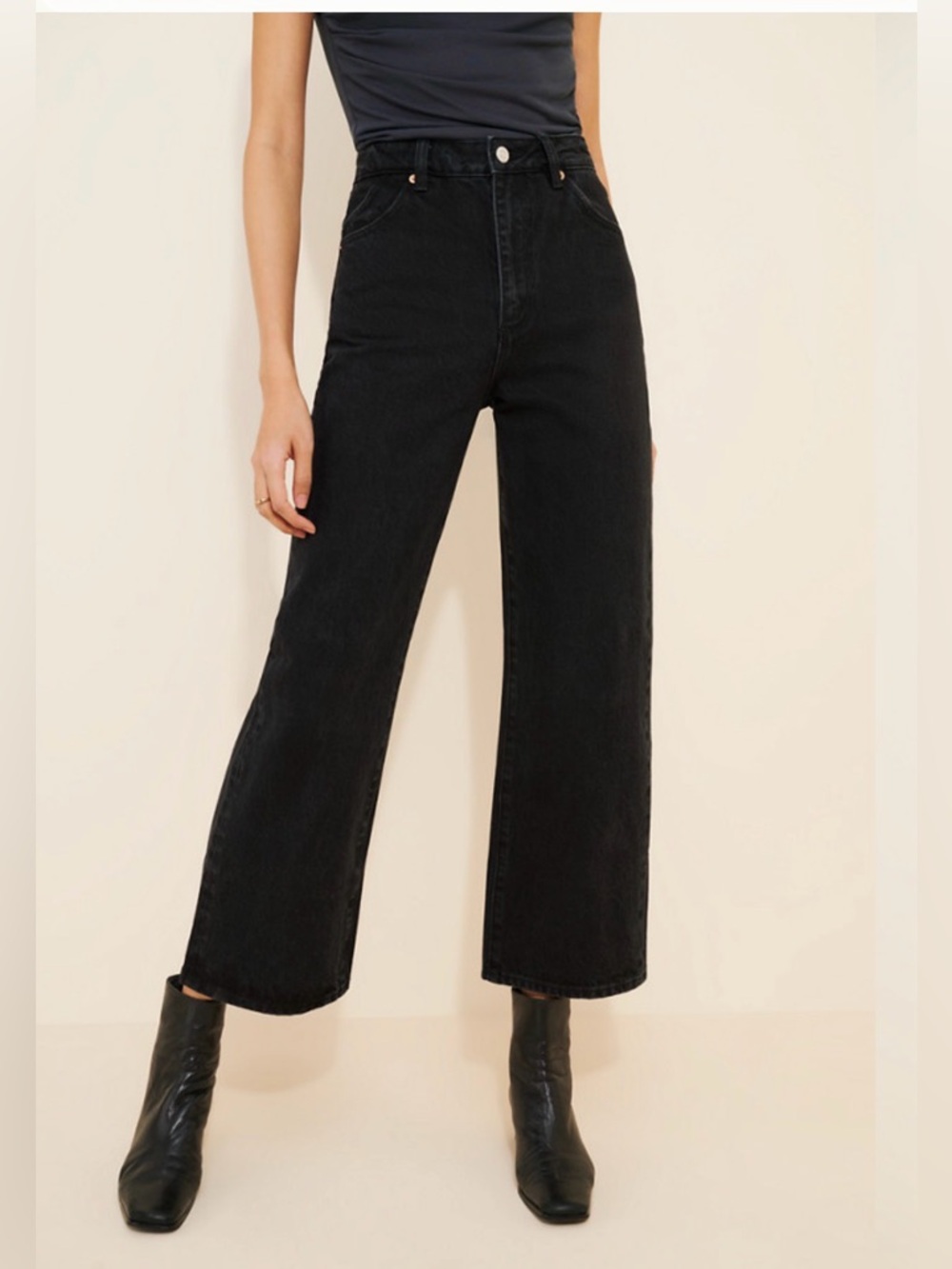 ROLLA'S High Rise Heidi Ankle Jeans in Faded Black
